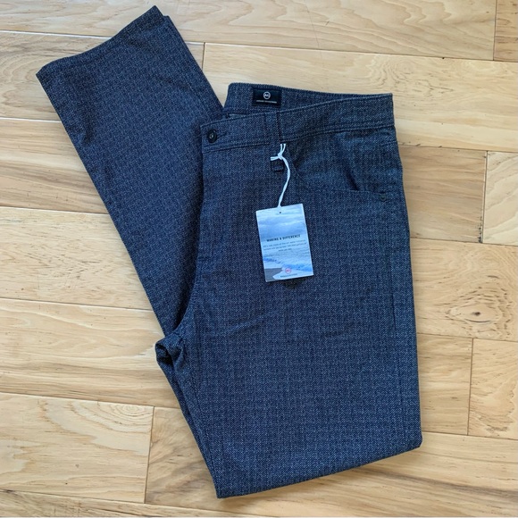 AG Everett 5 Pocket Pants Slim Straight Leg Herringbone Trouser Jeans 36 x 34 - Picture 7 of 7